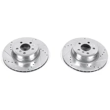 Rear DRILLEDSLOTTED ROTOR PAIR for BMW image 2
