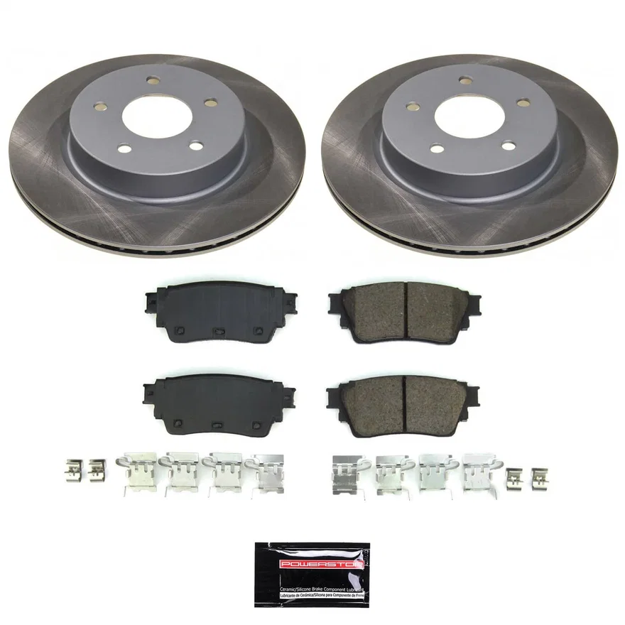 Rear SEMI-COATED ROTOR KIT for Nissan Rogue
