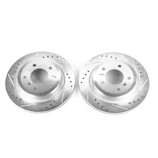 Rear DRILLEDSLOTTED ROTOR PAIR for BMW Z4 image 2