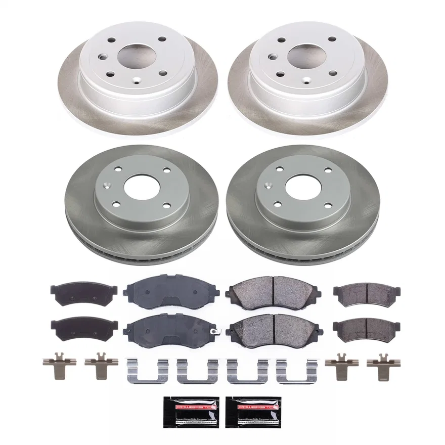 Front and Rear SEMI-COATED ROTOR KIT for Suzuki