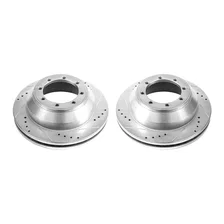 Rear DRILLEDSLOTTED ROTOR PAIR for Ford image 2