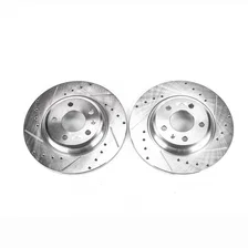 Rear DRILLEDSLOTTED ROTOR PAIR for Audi image 2