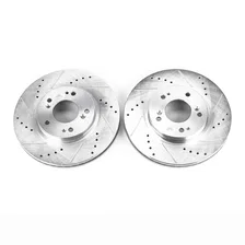 Front DRILLEDSLOTTED ROTOR PAIR for Mitsubishi Endeavor image 2