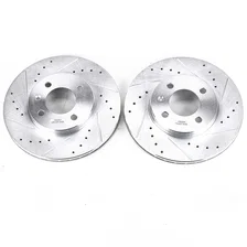Front DRILLEDSLOTTED ROTOR PAIR for Volkswagen image 2