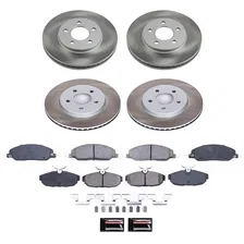 Front and Rear SEMI-COATED ROTOR KIT for Ford Mustang image 1