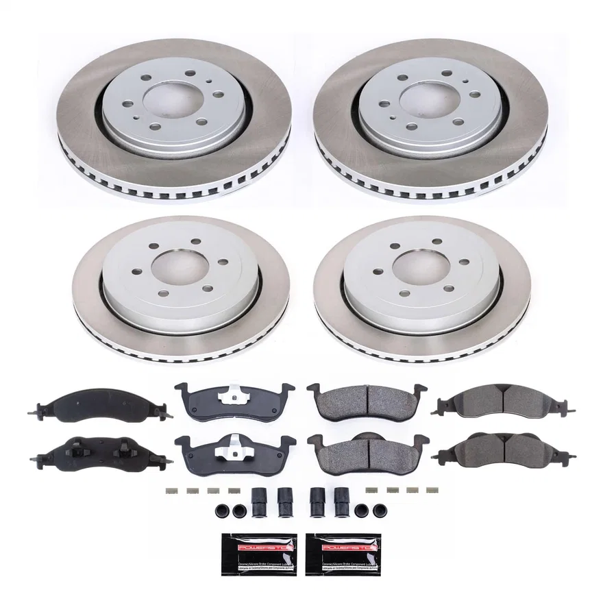 Front and Rear SEMI-COATED ROTOR KIT