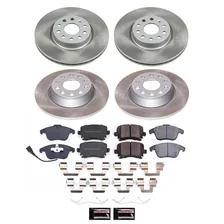 Front and Rear SEMI-COATED ROTOR KIT for Volkswagen Tiguan image 1