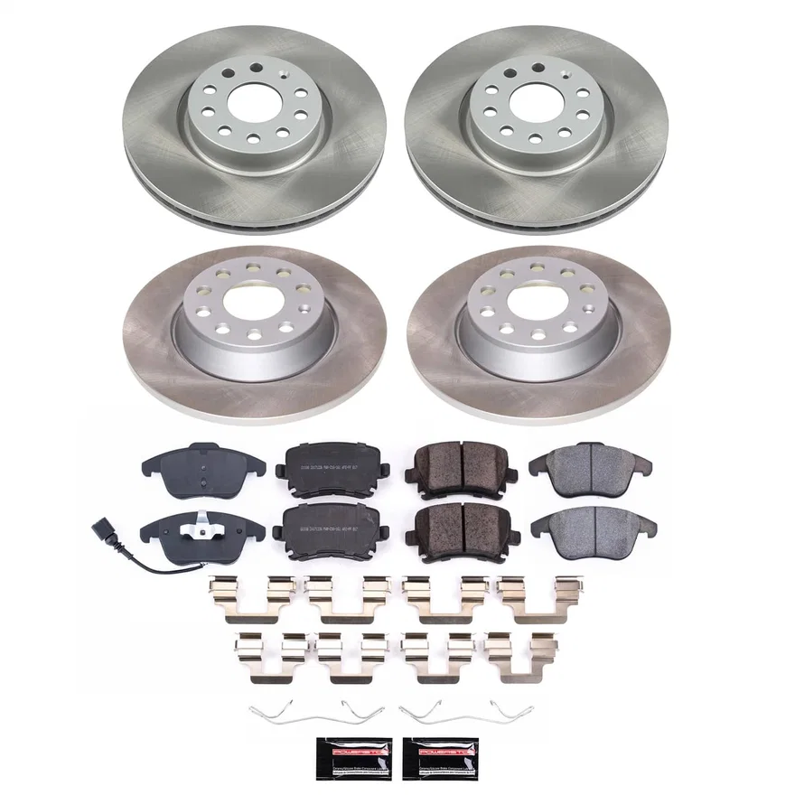 Front and Rear SEMI-COATED ROTOR KIT for Volkswagen Tiguan