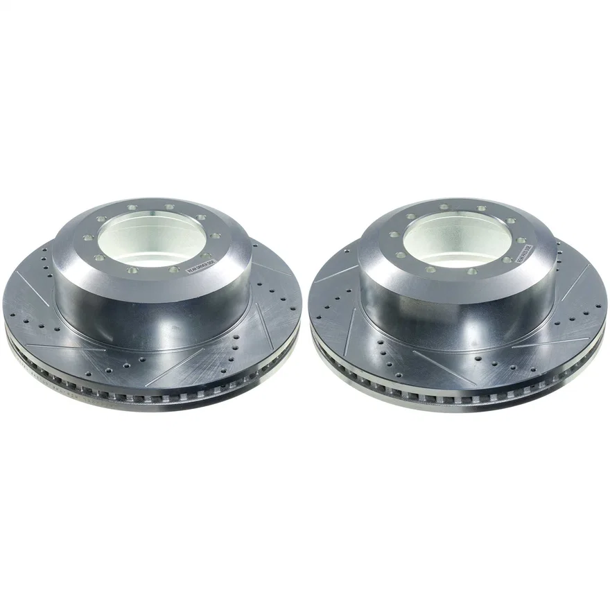 Rear DRILLEDSLOTTED ROTOR PAIR for Ford