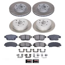 Front and Rear SEMI-COATED ROTOR KIT for Honda Ridgeline image 1