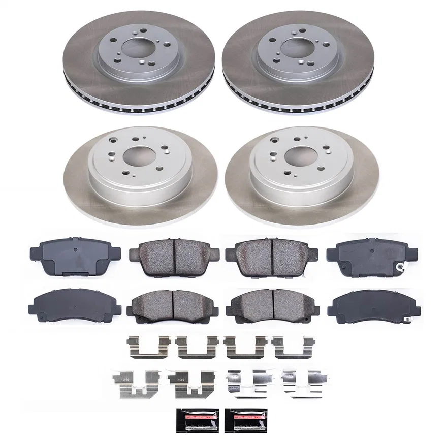 Front and Rear SEMI-COATED ROTOR KIT for Honda Ridgeline