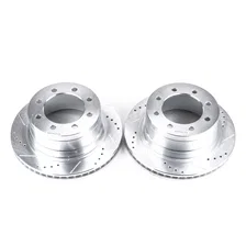 Rear DRILLEDSLOTTED ROTOR PAIR for Dodge image 2