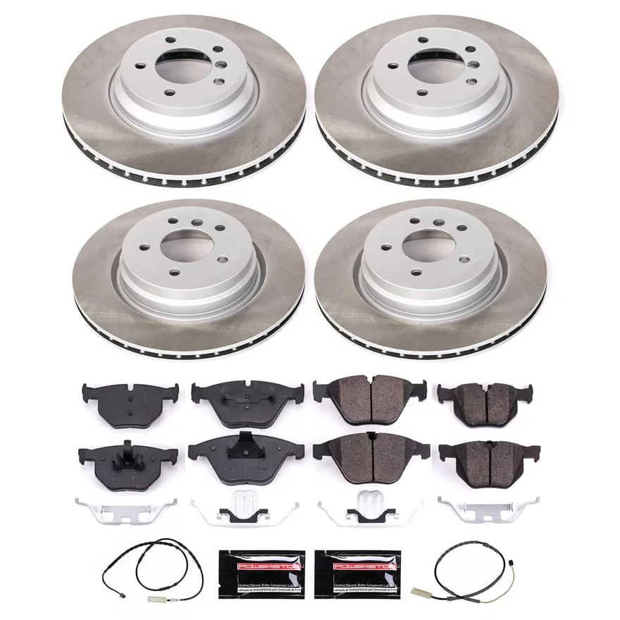 Front and Rear SEMI-COATED ROTOR KIT for BMW X1