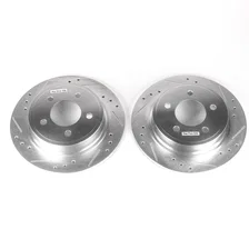 Rear DRILLEDSLOTTED ROTOR PAIR for Chrysler Pacifica image 2