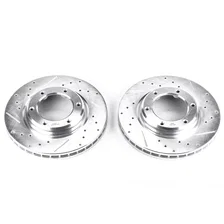Front DRILLEDSLOTTED ROTOR PAIR image 2