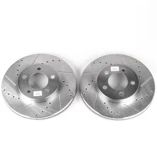 Front DRILLEDSLOTTED ROTOR PAIR image 2