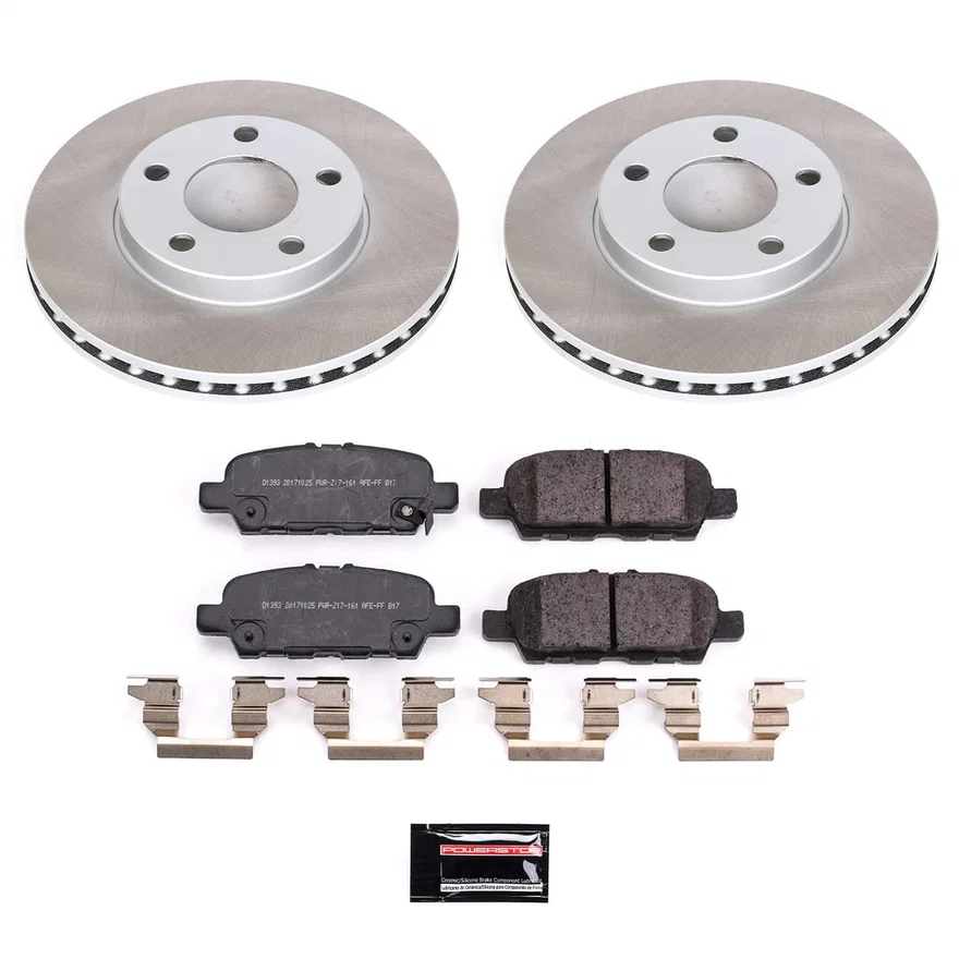 Rear SEMI-COATED ROTOR KIT for Nissan 370Z
