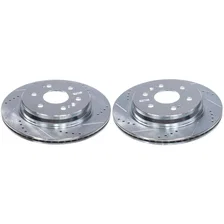 Rear DRILLEDSLOTTED ROTOR PAIR image 2