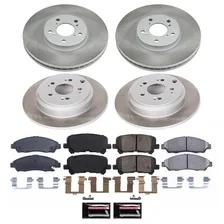 Front and Rear SEMI-COATED ROTOR KIT for Honda Pilot image 1