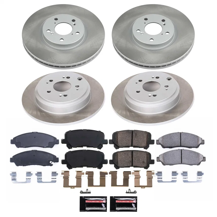 Front and Rear SEMI-COATED ROTOR KIT for Honda Pilot