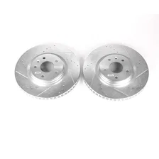 Front DRILLEDSLOTTED ROTOR PAIR for Chevrolet Corvette image 2