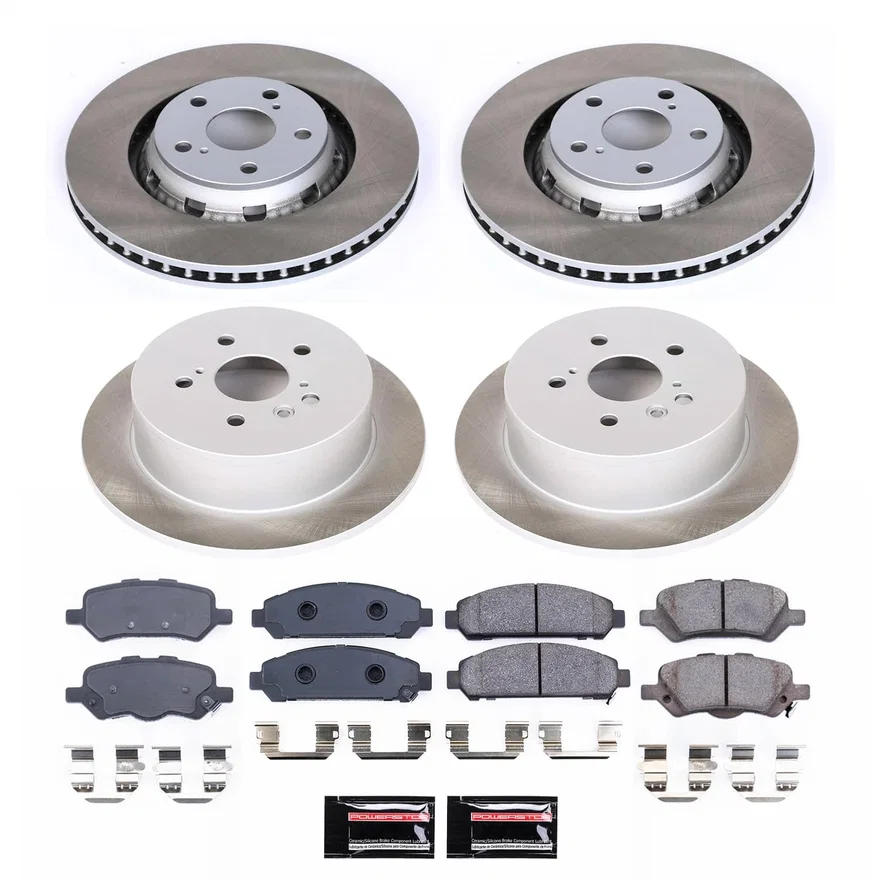 Front and Rear SEMI-COATED ROTOR KIT for Toyota Venza