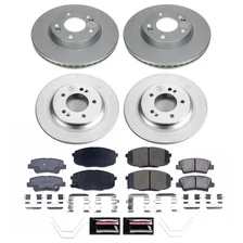 Front and Rear Z17 COATED BRAKE KIT for Kia Forte image 1