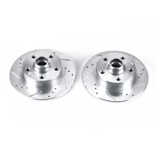 Rear DRILLEDSLOTTED ROTOR PAIR for Volkswagen image 2
