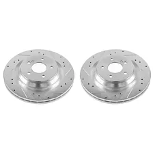 Rear DRILLEDSLOTTED ROTOR PAIR for Mercedes-Benz image 2