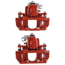 Rear RED CALIPER PAIR W/BRKT image 5