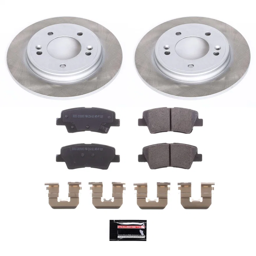 Rear SEMI-COATED ROTOR KIT for Hyundai Elantra