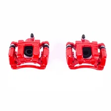 Rear RED CALIPER PAIR W/BRKT image 2