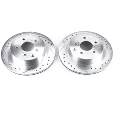 Rear DRILLEDSLOTTED ROTOR PAIR for Nissan 300ZX image 2