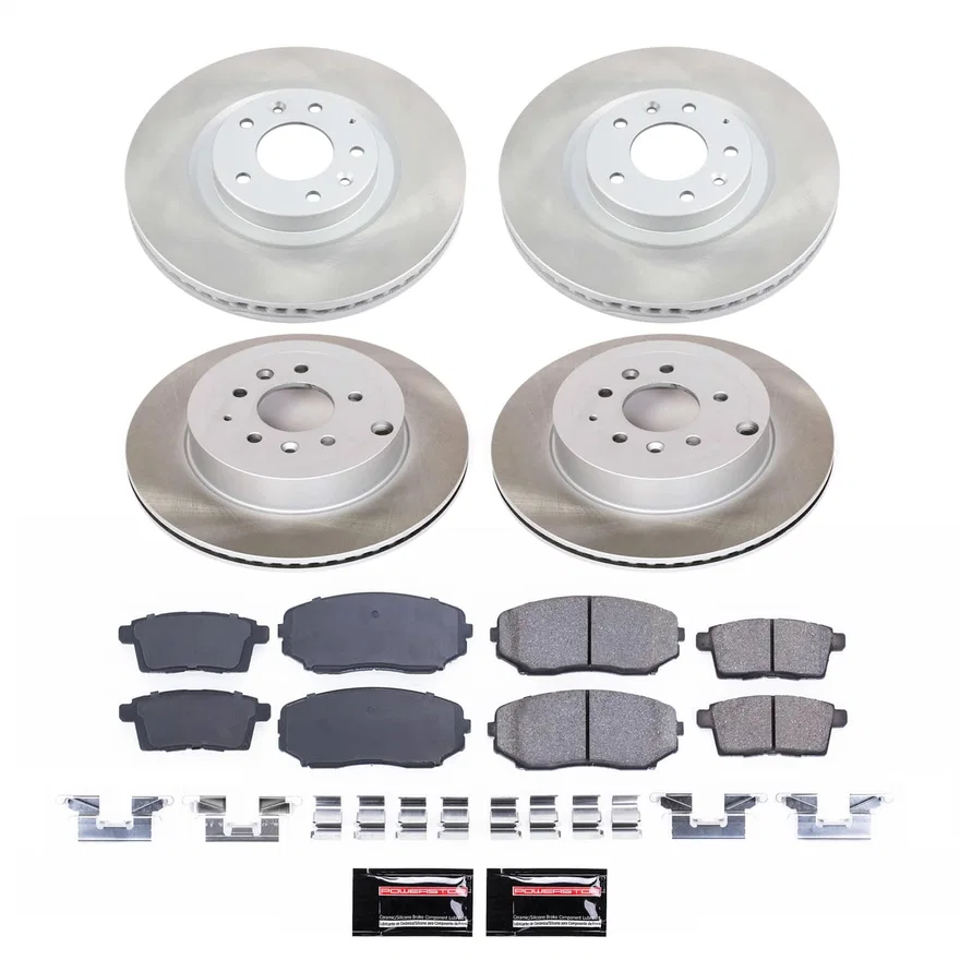 Front and Rear SEMI-COATED ROTOR KIT for Mazda CX-9