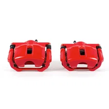 Front RED CALIPER PAIR W/BRKT for Nissan image 2