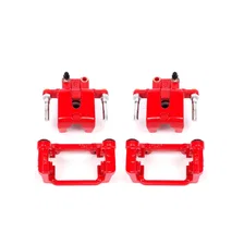 Rear RED CALIPER PAIR W/BRKT image 2