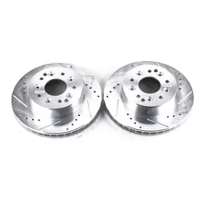 Rear DRILLEDSLOTTED ROTOR PAIR for Chevrolet image 2