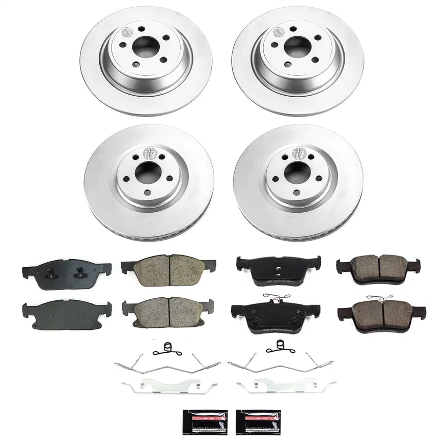 Front and Rear Z17 COATED BRAKE KIT for Lincoln Continental