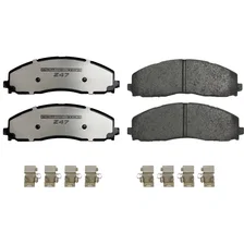Front Z47 MD and Fleet Carbon-Fiber Semi-Met Brake Pads with Hardware Kit for Ford image 1