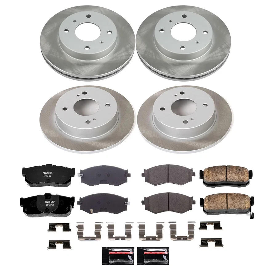 Front and Rear SEMI-COATED ROTOR KIT for INFINITI G20