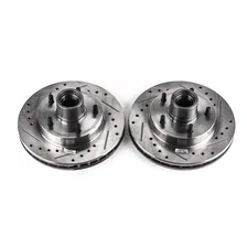 Front DRILLEDSLOTTED ROTOR PAIR image 2