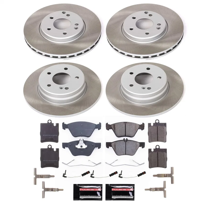 Front and Rear SEMI-COATED ROTOR KIT for Mercedes-Benz CLK430