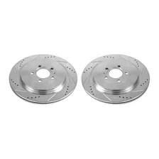 Rear DRILLEDSLOTTED ROTOR PAIR for Ford Mustang image 2
