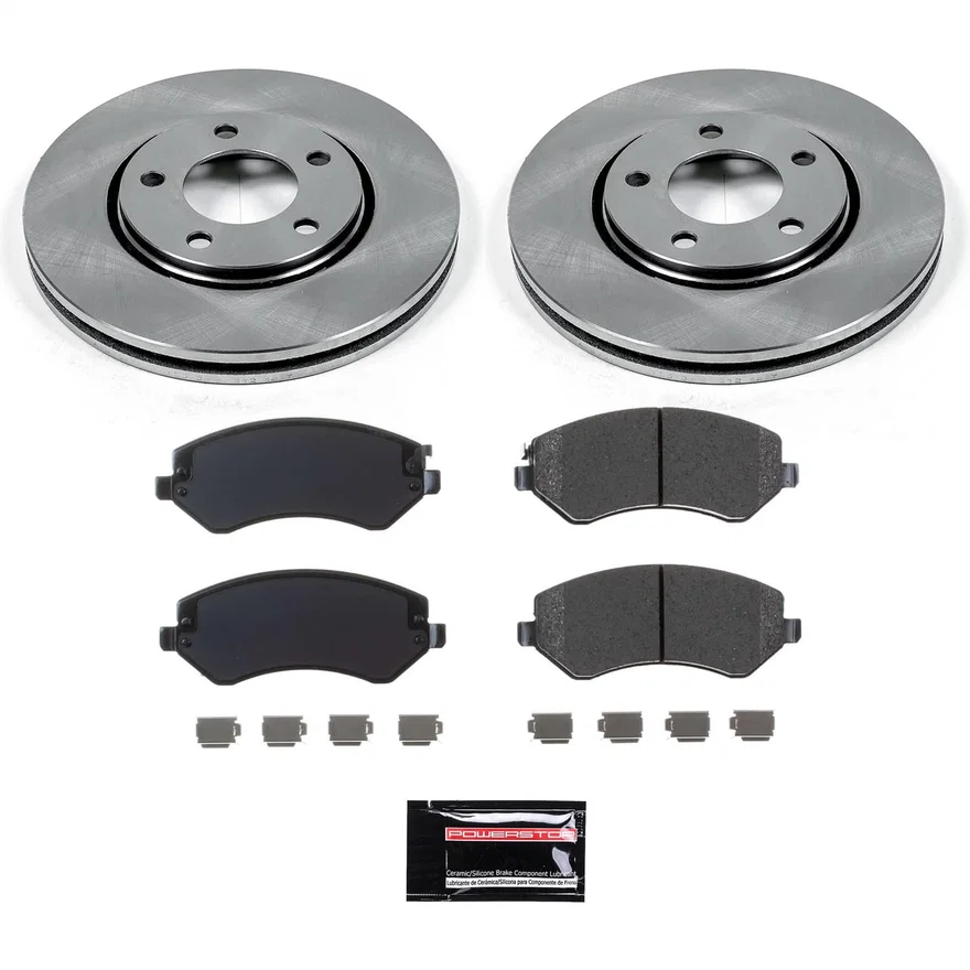 Front SEMI-COATED ROTOR KIT for Dodge Caravan