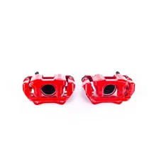 Rear RED CALIPER PAIR W/BRKT image 2