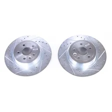 Rear DRILLEDSLOTTED ROTOR PAIR for Land Rover Range Rover Evoque image 2