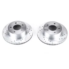 Front DRILLEDSLOTTED ROTOR PAIR for Jeep image 2