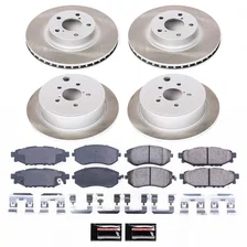 Front and Rear SEMI-COATED ROTOR KIT for Subaru Impreza image 1