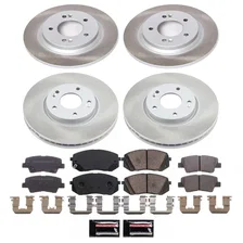 Front and Rear SEMI-COATED ROTOR KIT for Kia Optima image 1
