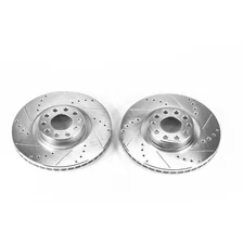 Front DRILLEDSLOTTED ROTOR PAIR for Audi image 2